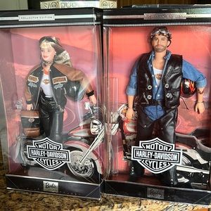 Harley Davidson Motorcycles Barbie Ken 2 boxes